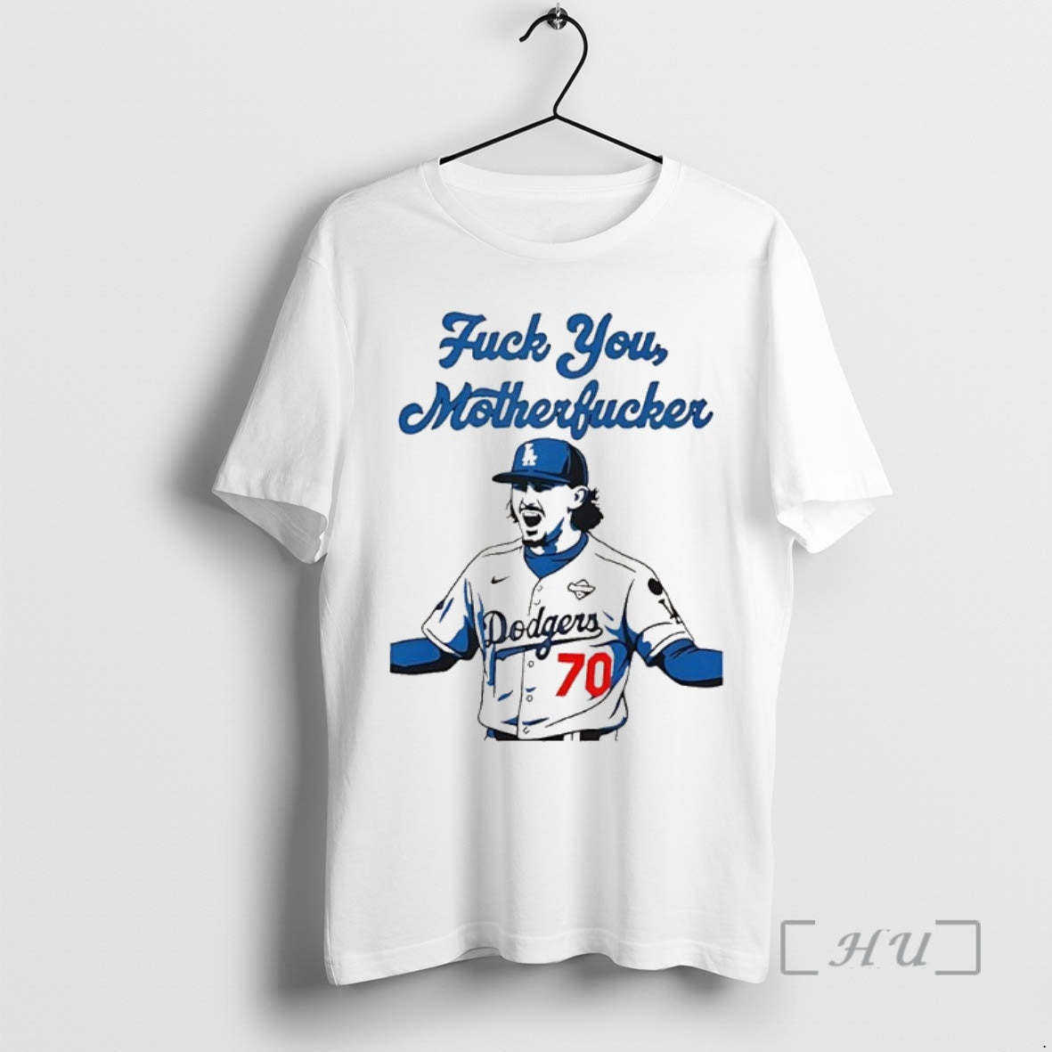 Trending Justin Wrobleski Los Angeles Dodgers Fuck You Motherfucker Caricature Premium T Shirt Sweater