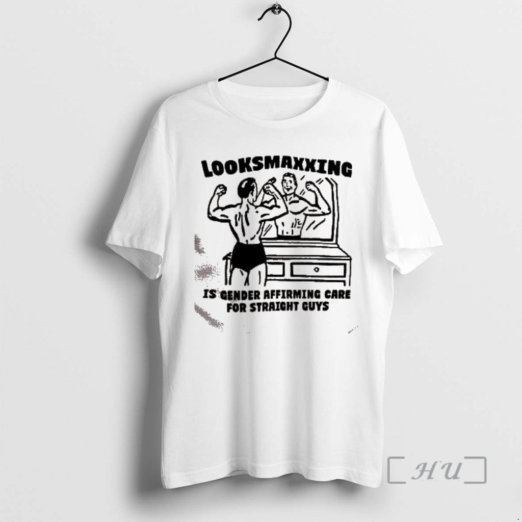 Trending Looksmaxxing Is Gender Affirming Care For Straight Guys Gay Muscle Premium T Shirts Sweater