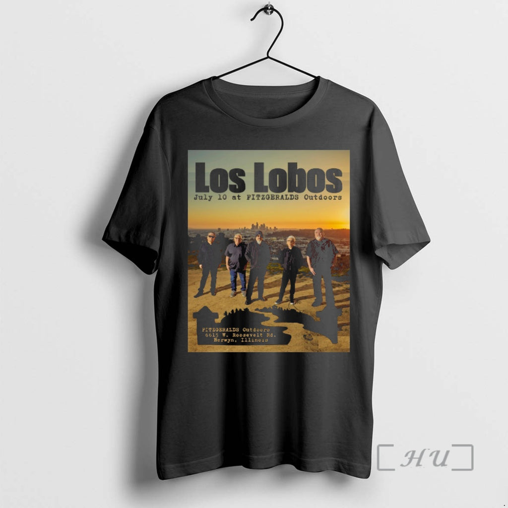 Trending Los Lobos Tour At Fitzgeralds Outdoors Berwyn Il July 10 2026 Premium T Shirts