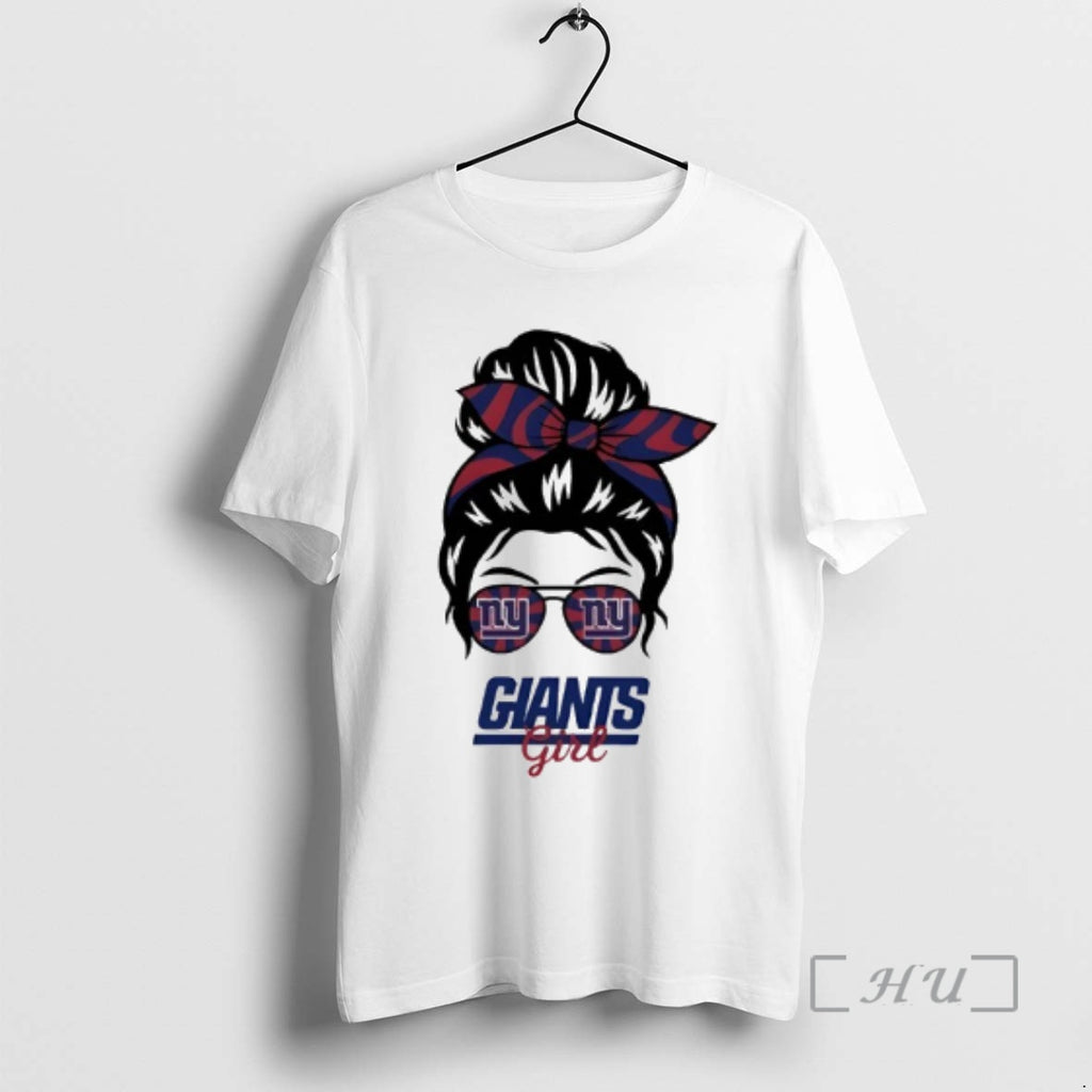 Trending New York Giants Girl Messy Bun Glasses