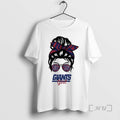 Trending New York Giants Girl Messy Bun Glasses