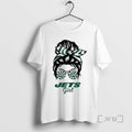 Trending New York Jets Girl Messy Bun Glasses
