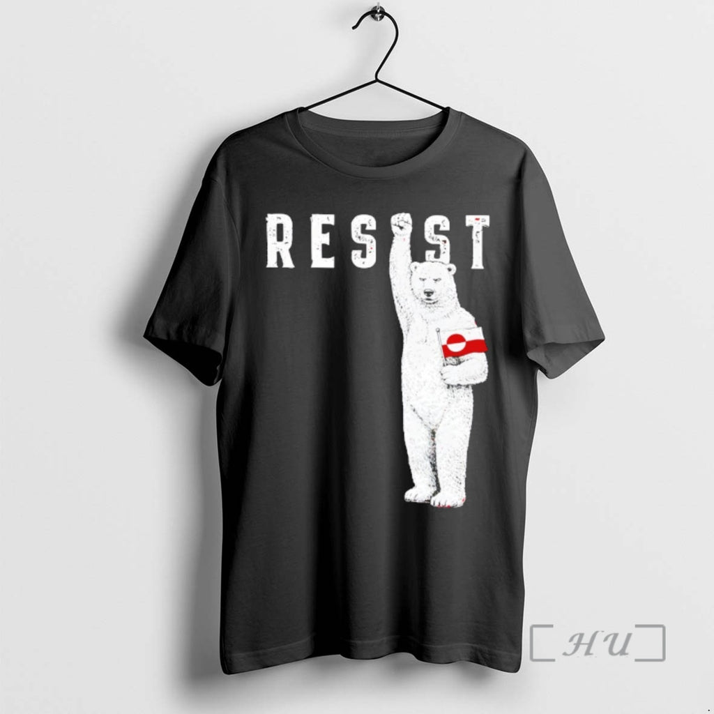 Trending Resist Polar Bear Greenland Flag Funny Political