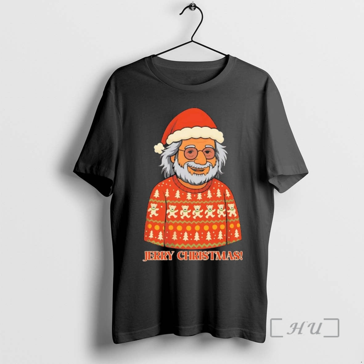 Trending Santa Jerry Garcia Ugly Christmas Premium T Shirt Sweater