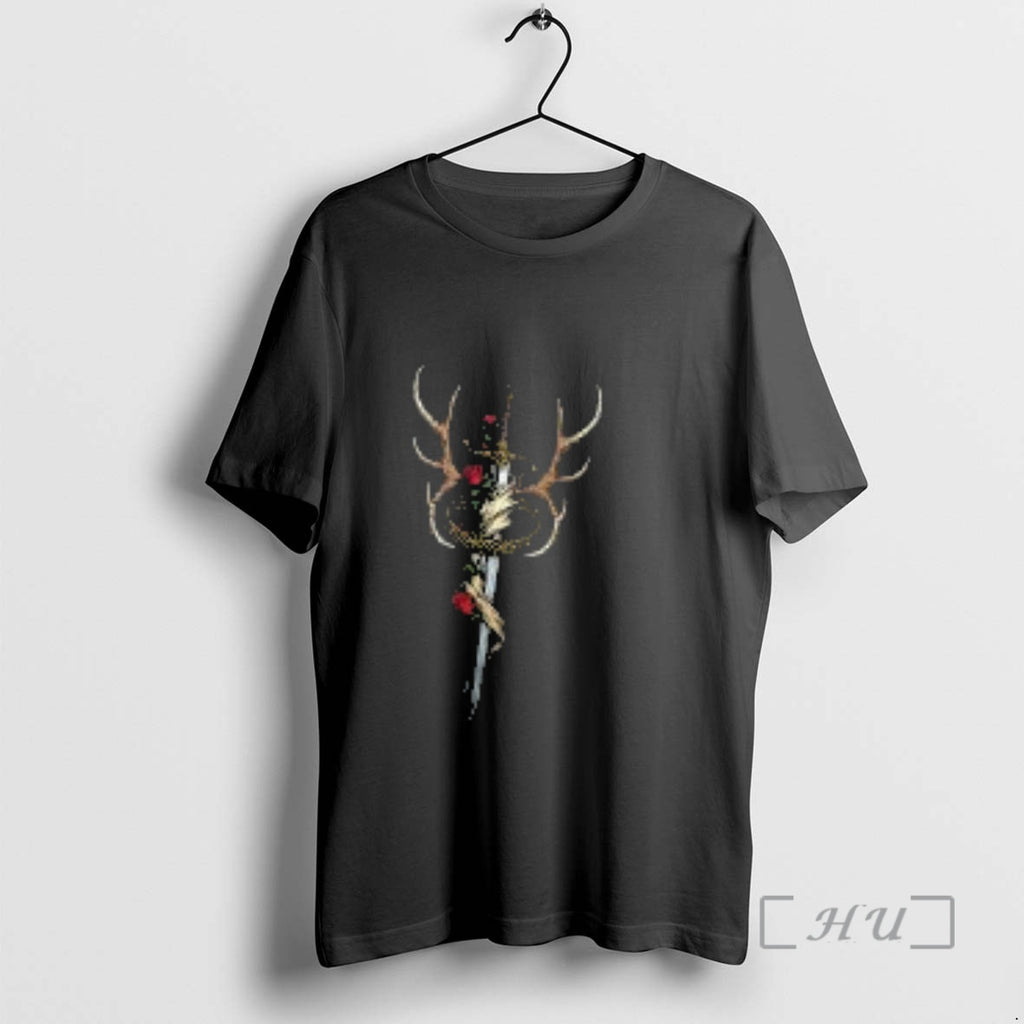 Trending Sword And Crown Deer Antlers Logo