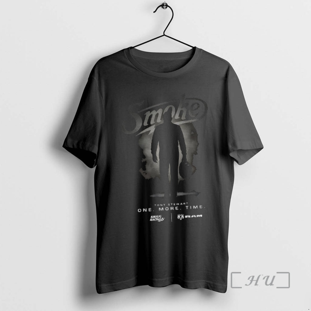 Trending Tony Stewart Smoke One More Time Kaulig Racing And Ram Logo Premium T Shirts