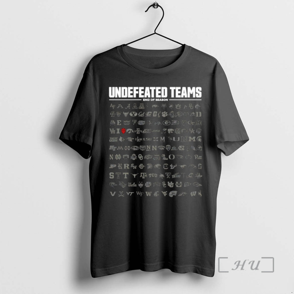 Trending Undefeated Teams End Of Season 2025 Indiana Hoosier Winner Cfp Logo Premium T Shirts