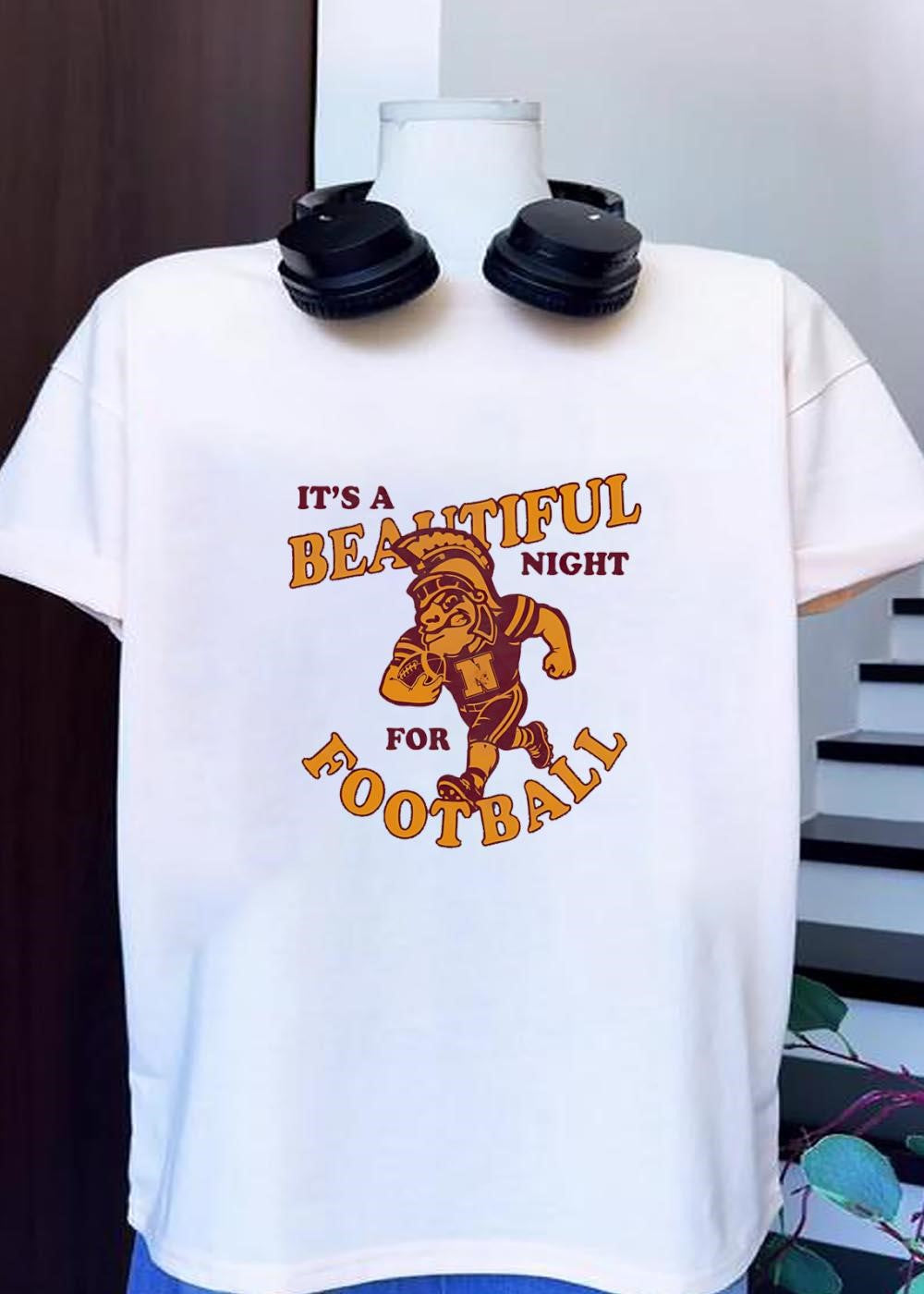 Trojan Football Player It’s a Beautiful Night for Football T-Shirt