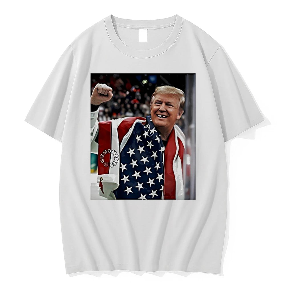 Trump X Jack Hughes Champion Tooth Parody Tshirts Sweater