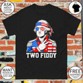 Two Fiddy 250th Anniversary George Washington American flag 4th of July shirt