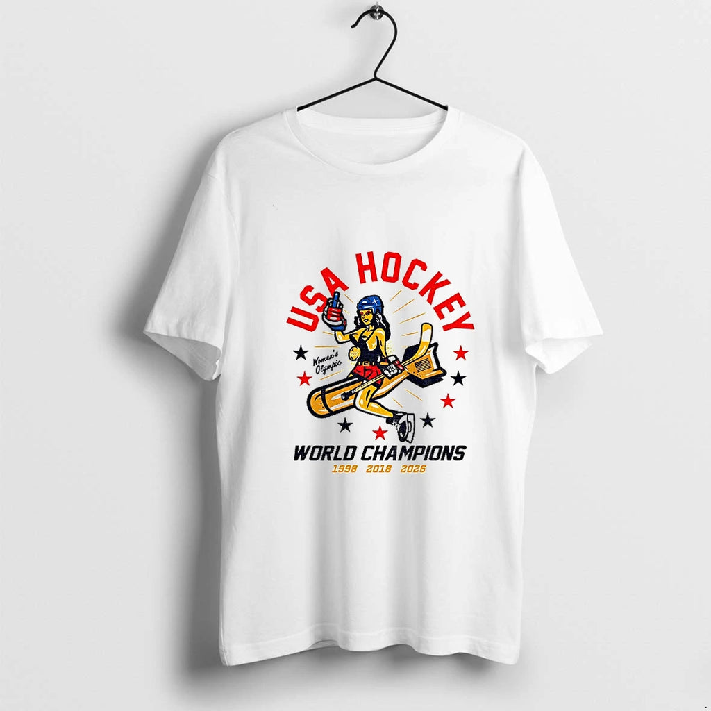 Usa Hockey Womens Olympics World Champions 1998 2018 2026 Tshirts Sweater