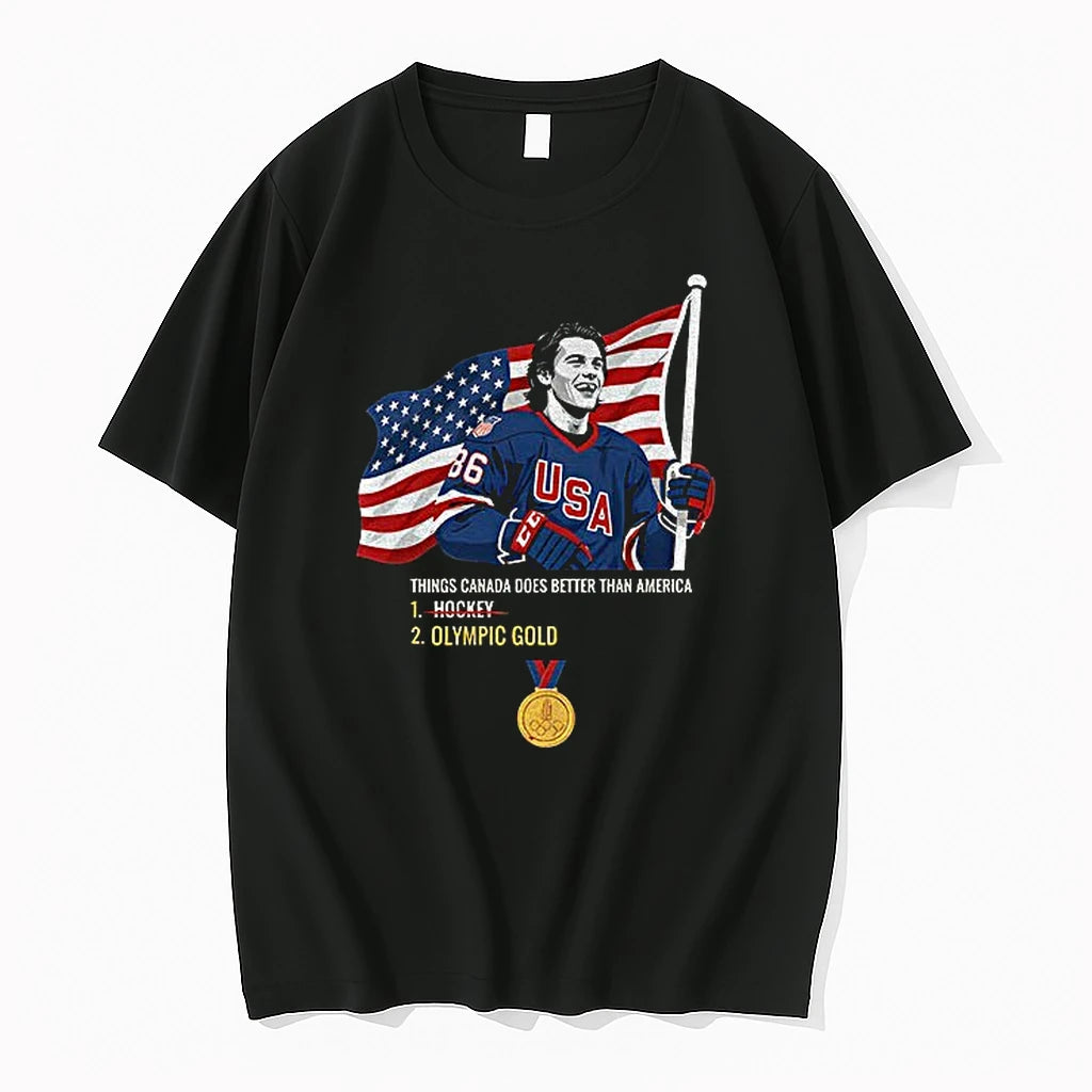 Usa Mens Hockey Team Things Canada Does Better Than America Olympic Gold Tshirts Sweater