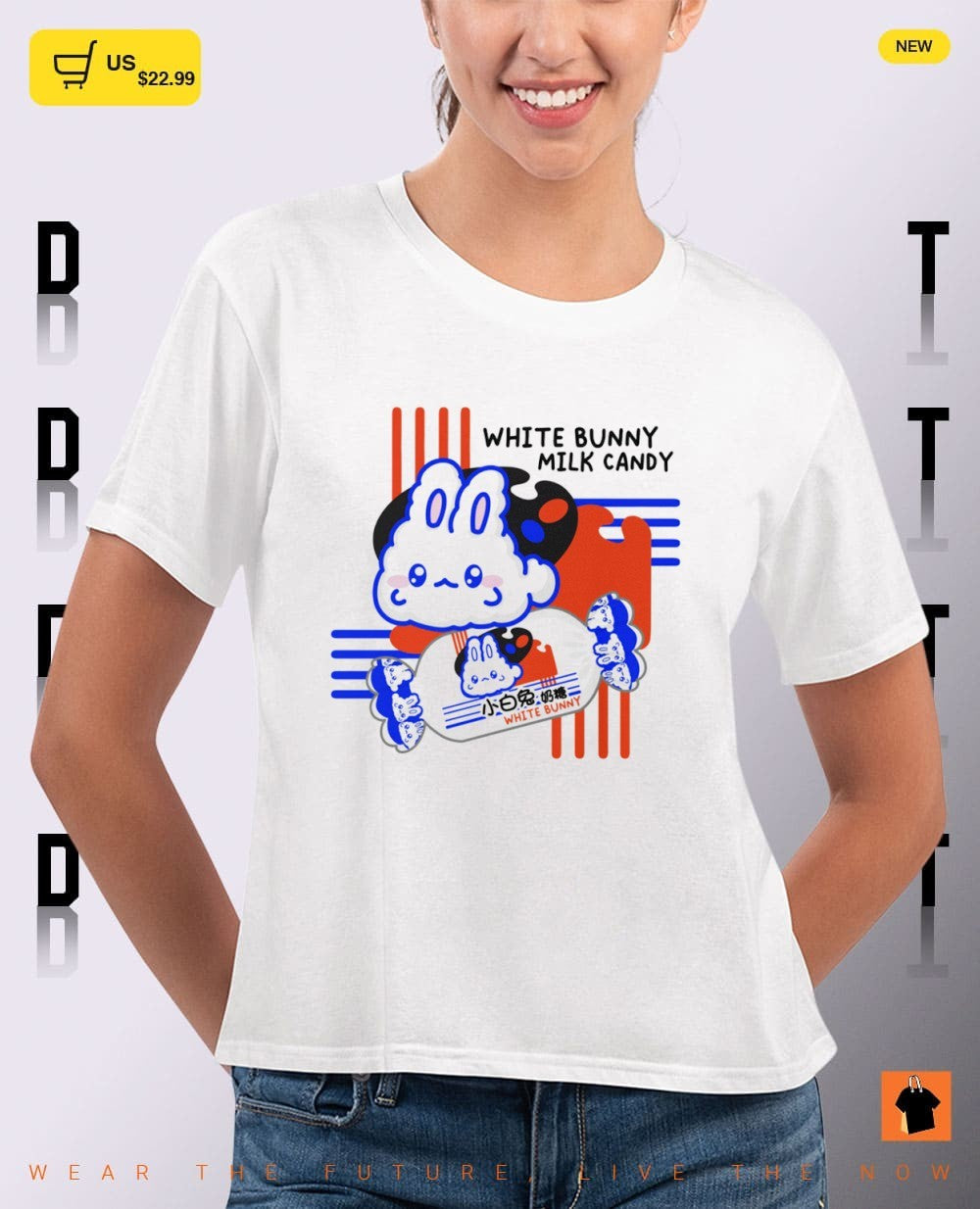 White Bunny Milk Candy Kawaii Asian Snacks shirt