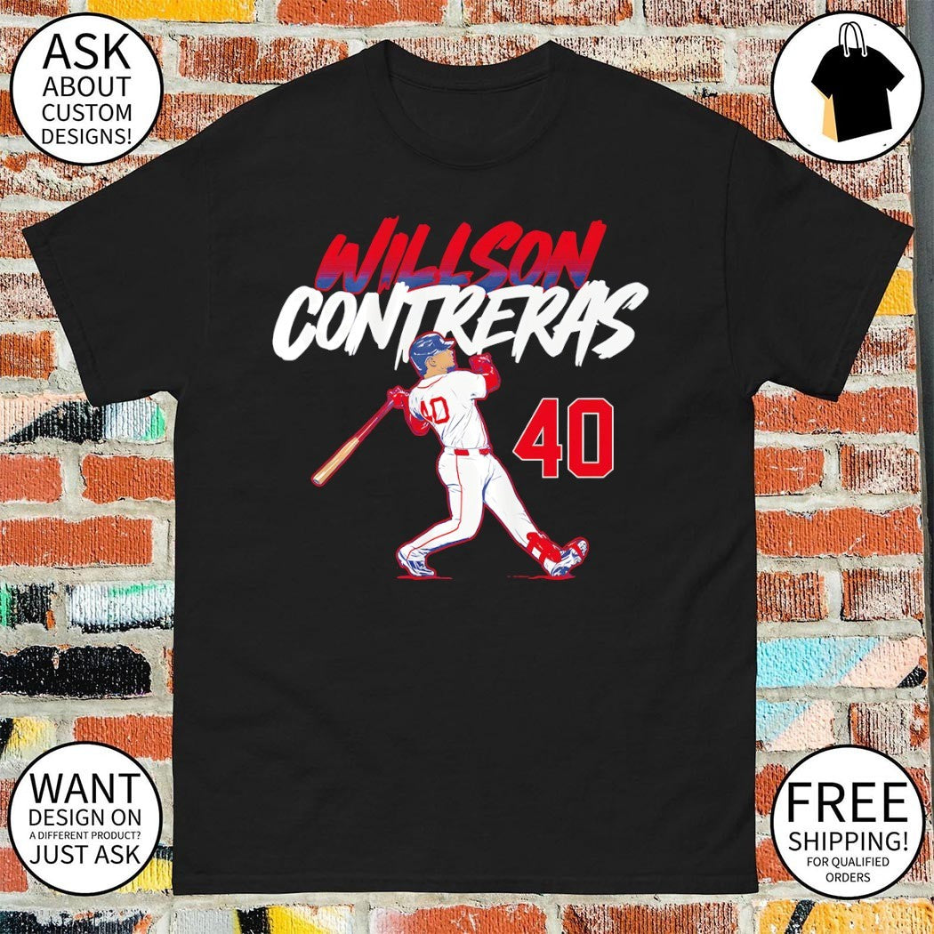 Willson Contreras 40 Boston Red Sox MLB Slugger Swing Number 2026 shirt
