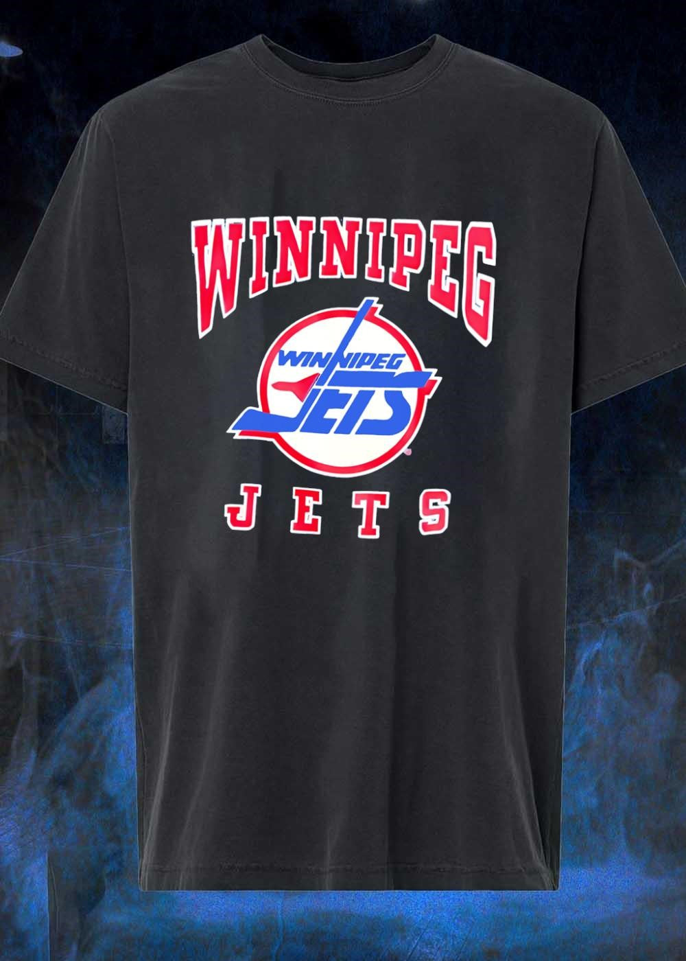 Winnipeg Jets Shirt Apparel featuring Hockey Logo and Team Name Print