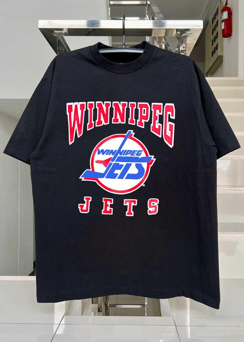 Winnipeg Jets Shirt Apparel featuring Hockey Logo and Team Name Print