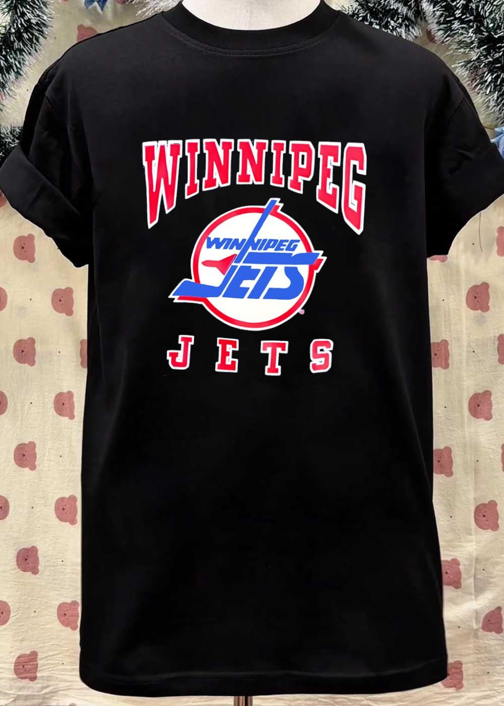 Winnipeg Jets Shirt Apparel featuring Hockey Logo and Team Name Print