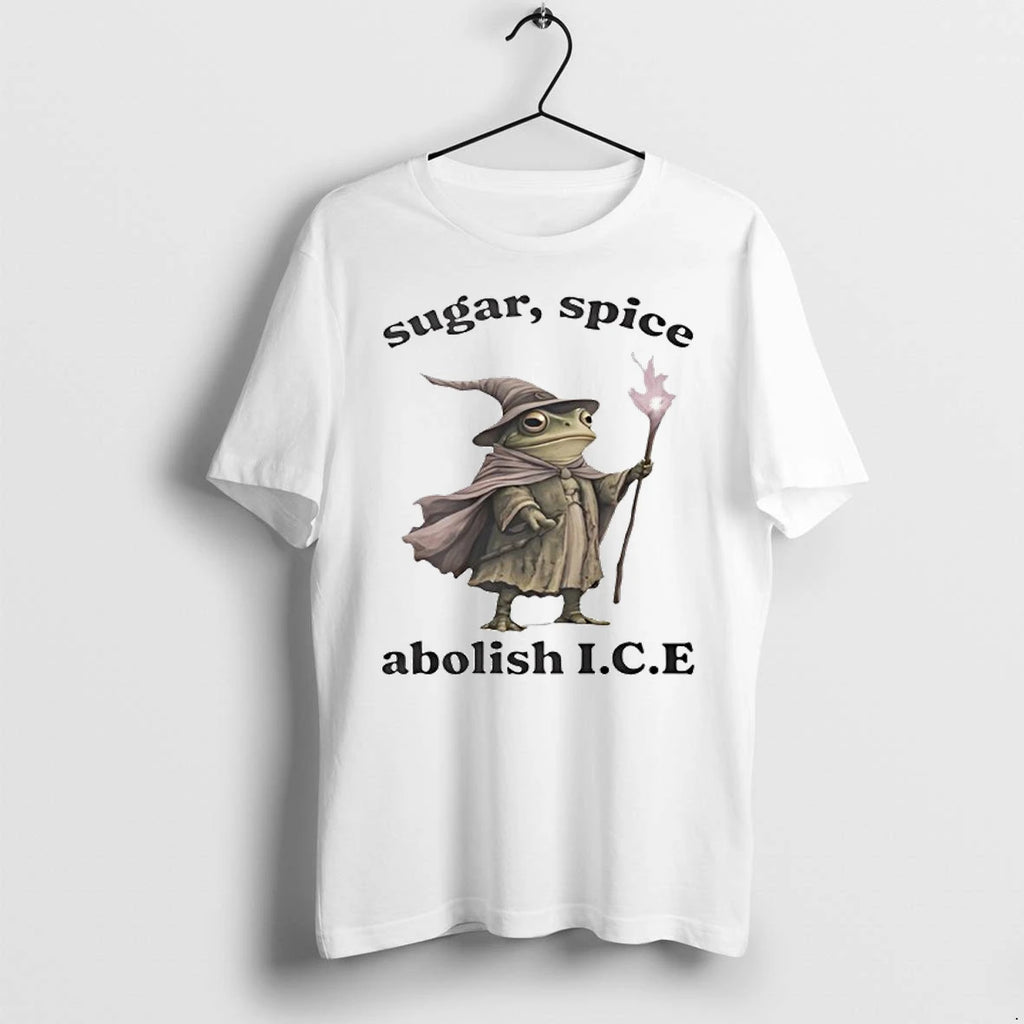 Wizard Frog Sugar Spice Abolish Ice 2026 Funny Tshirts Sweater