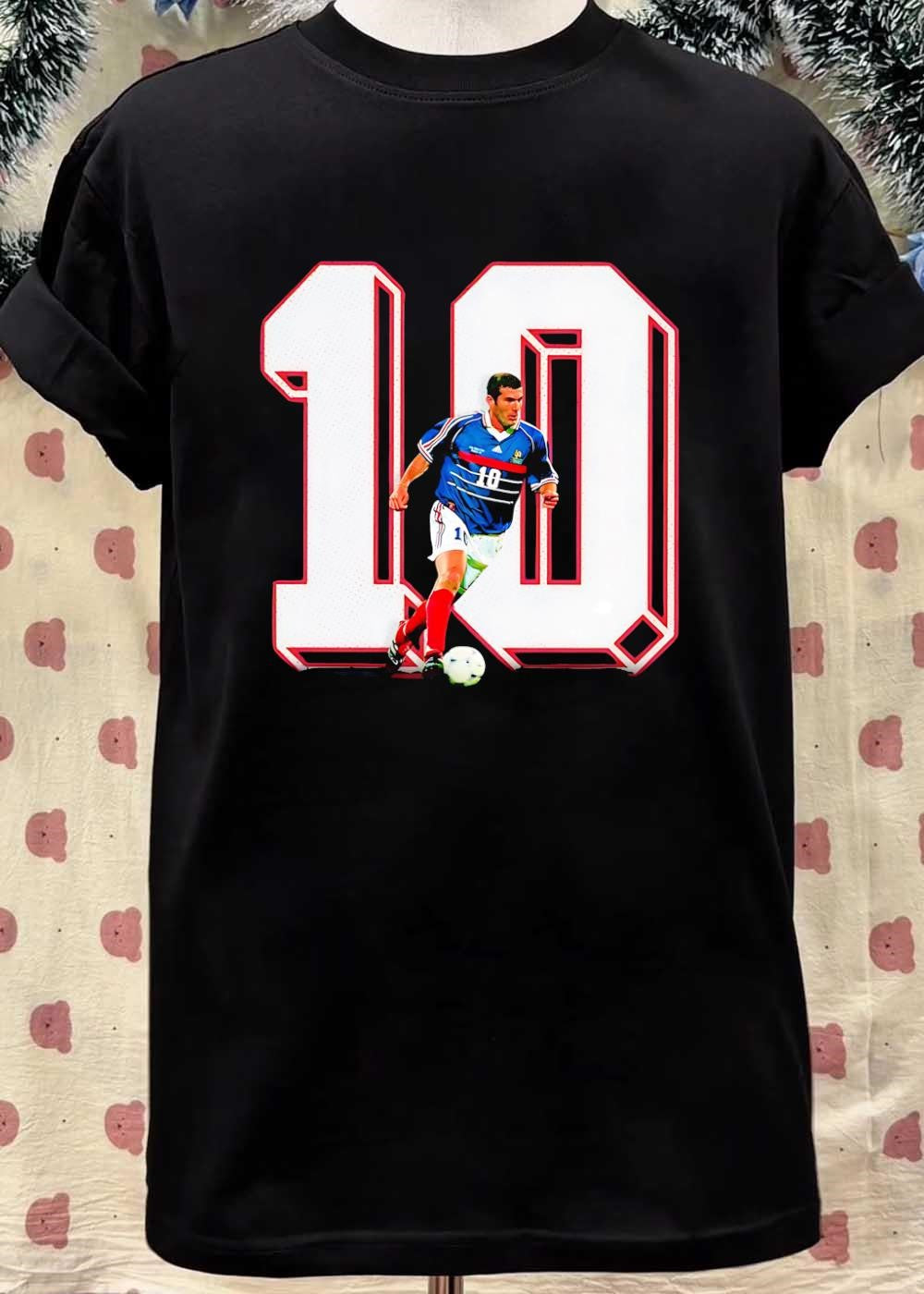 Zinedine Zidane Dribbling with France National Team Soccer Shirt