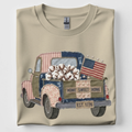 Faux Quilted Vintage Truck Unisex , , , Long Sleeve Tee