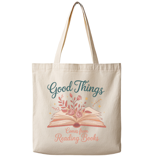 Good Things Come from Books - Canvas Tote Bag Unisex , , , Long Sleeve Tee