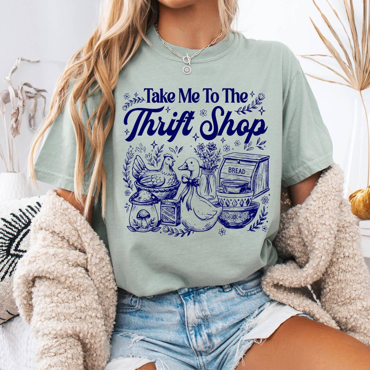 Take Me To the Thrift Shop Comfort Colors Unisex , , , Long Sleeve Tee