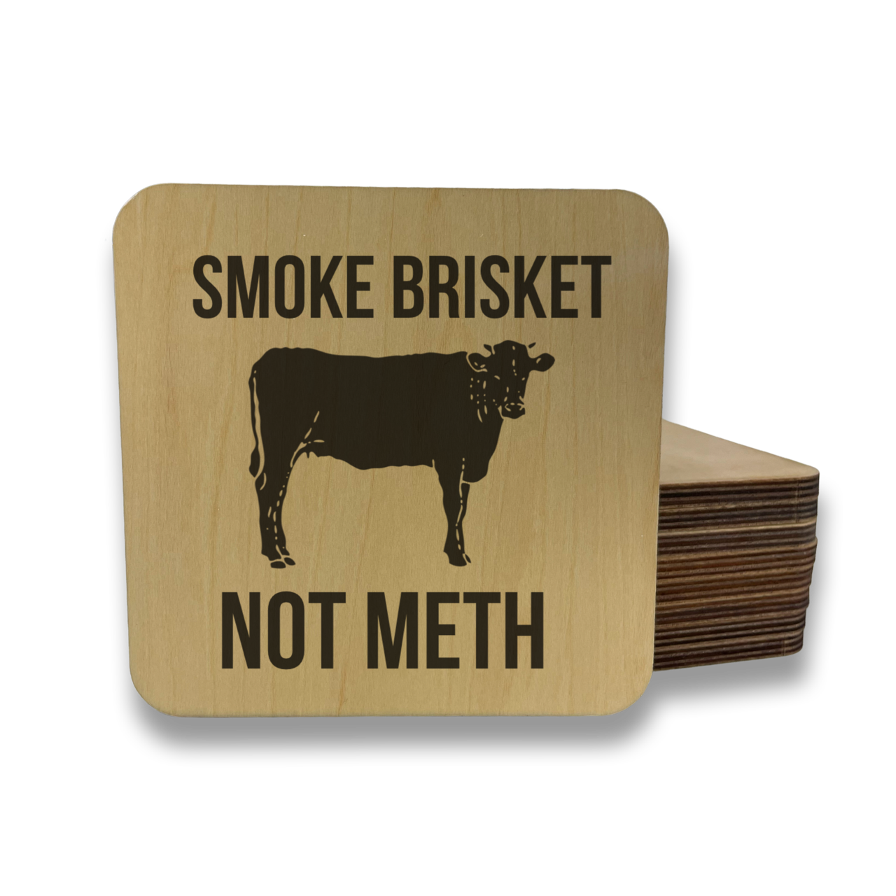 Smoke Brisket Not Meth Magnet/Drink Coaster Unisex , , , Long Sleeve Tee