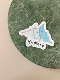 Skiing Snowboarding Pun Die-Cut Sticker Unisex , , , Long Sleeve Tee