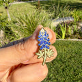 Bluebonnet Flower Enamel Pin – Texas State Flower Lapel Pin Unisex , , , Long Sleeve Tee
