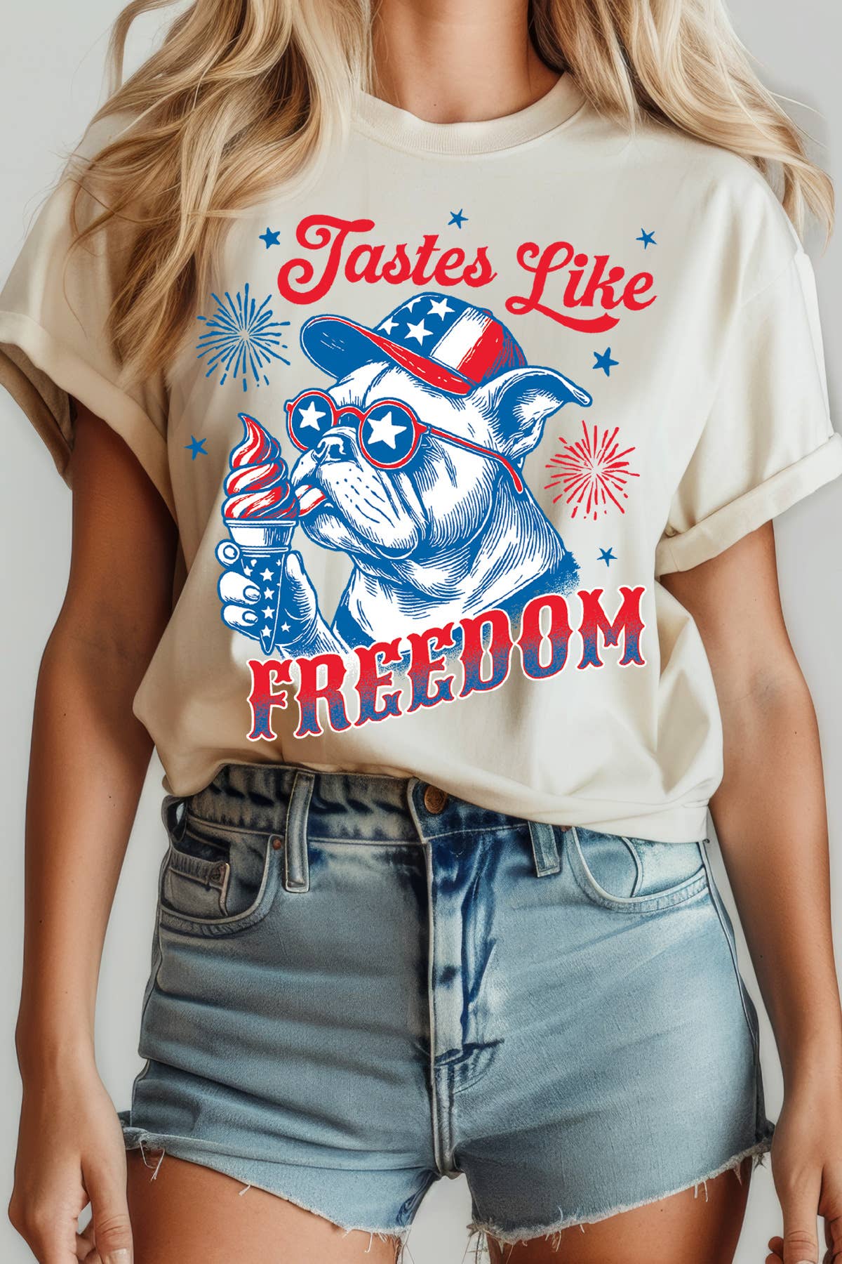 Women Freedom Dog Graphic Print Short Sleeve Top Unisex , , , Long Sleeve Tee