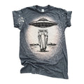 Take Me UFO Ghost Charcoal Bleached Unisex , , , Long Sleeve Tee