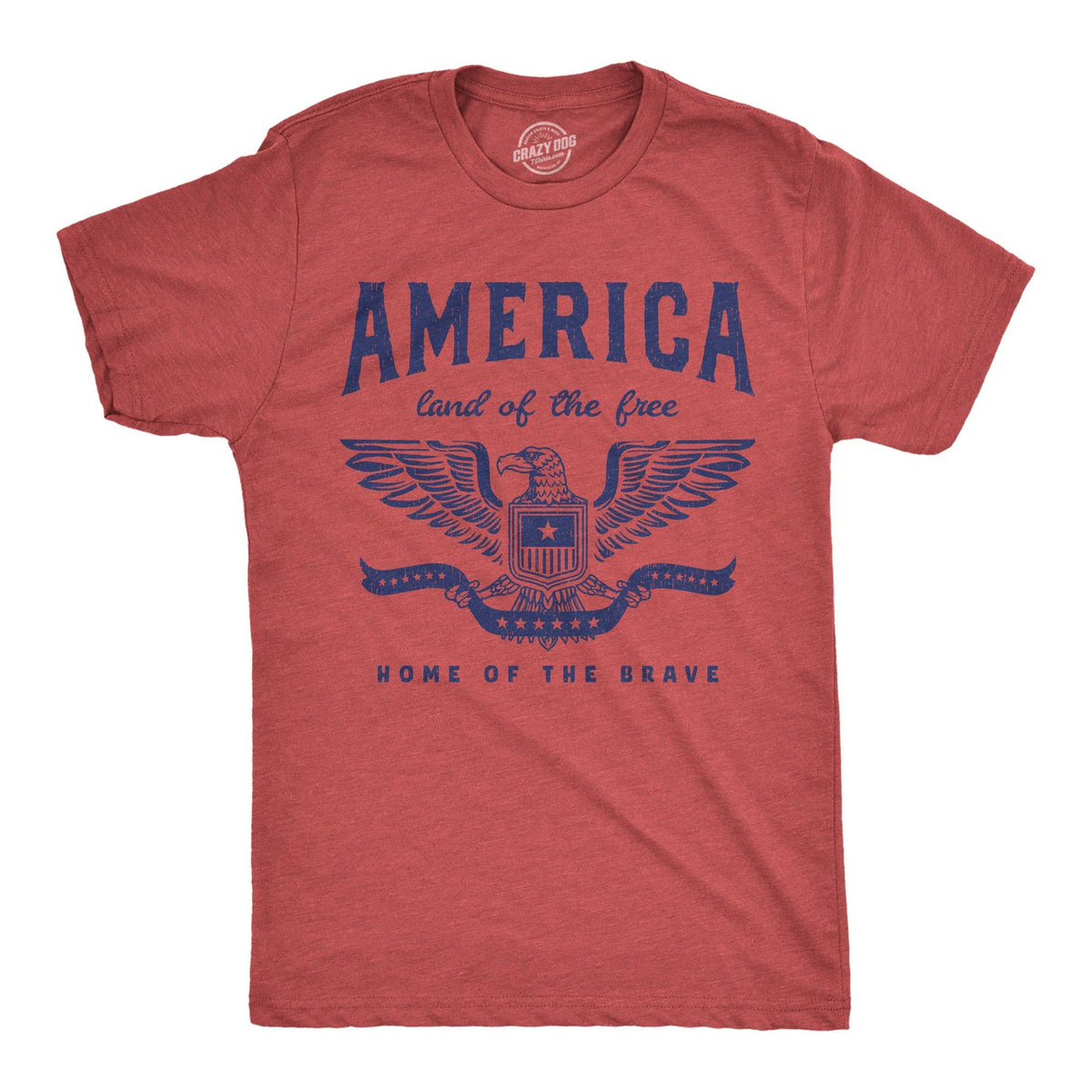 America Land of the Free Home of the Brave Men's T Shirt Unisex , , , Long Sleeve Tee