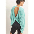Oversized Cross Detail Open Back Unisex , , , Long Sleeve Tee