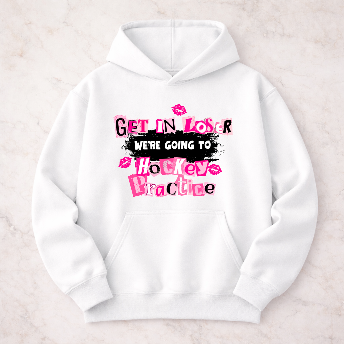 Get in Loser, We’Re Going To Hockey Practice Hooded Unisex , , , Long Sleeve Tee