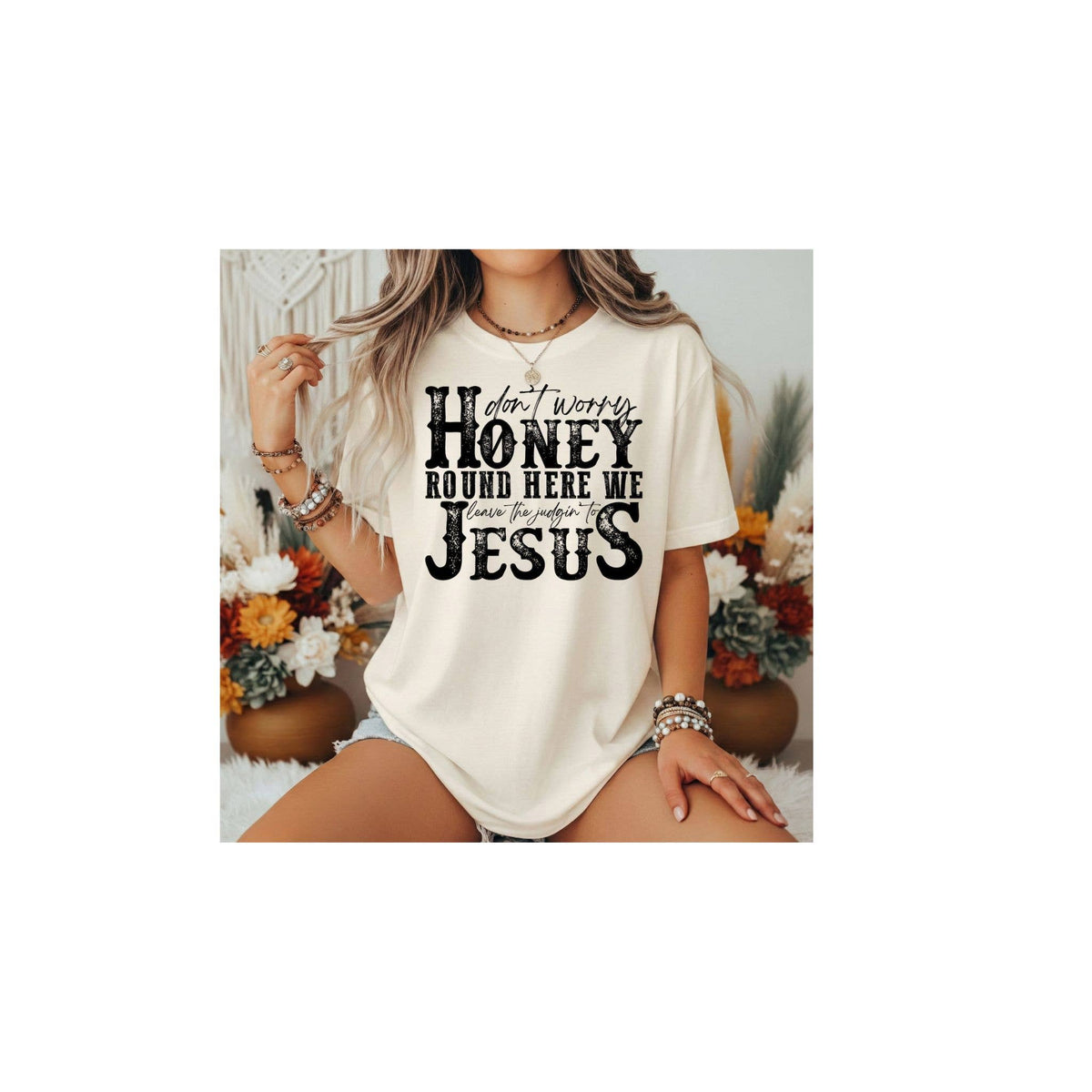Leave the Judgin' To Jesus Comfort Colors Tee Unisex , , , Long Sleeve Tee