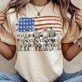 Western USA Cowboy Flag Patriotic Country Graphic Tee Unisex , , , Long Sleeve Tee