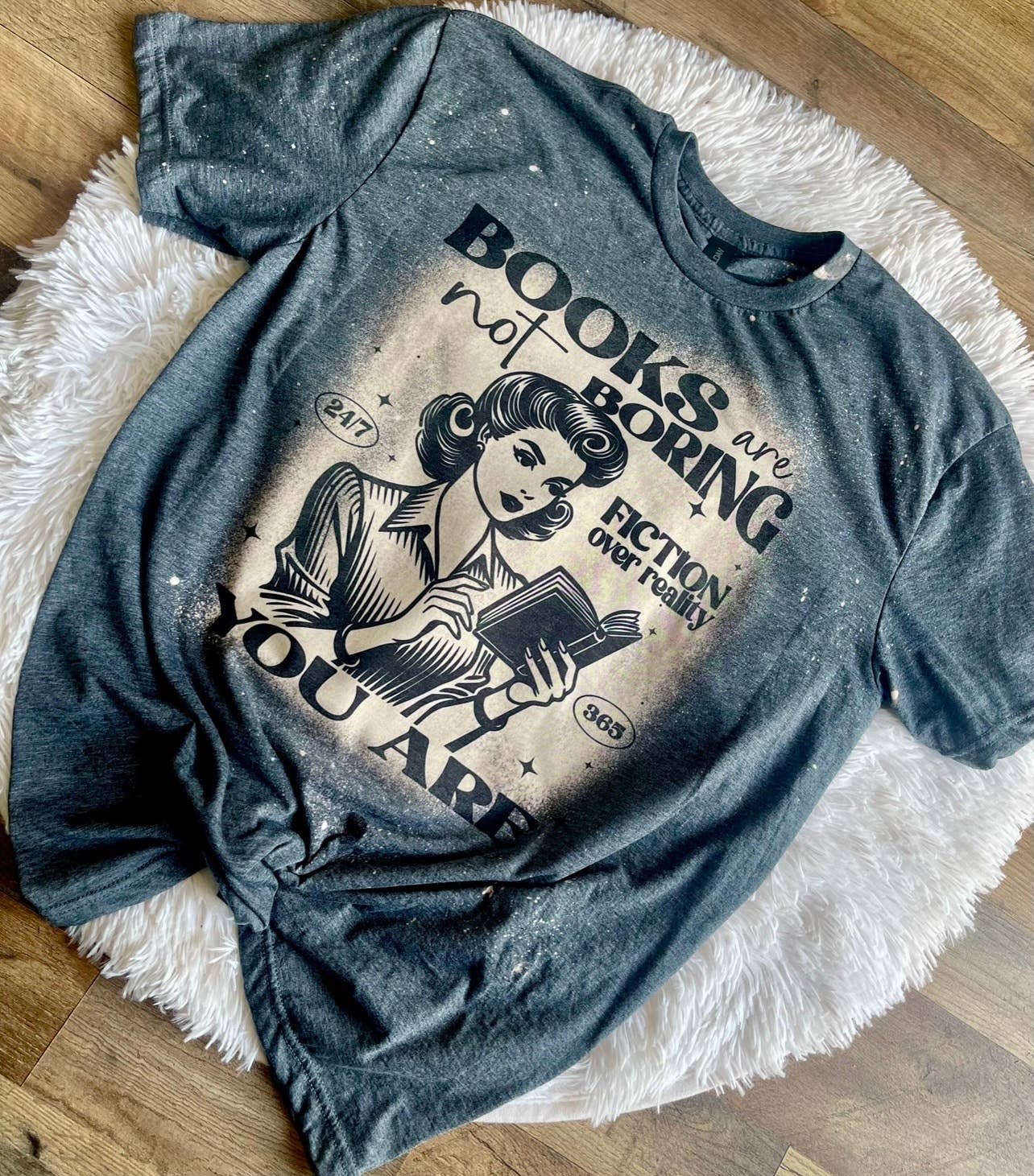 Books Are Not Boring You Are Bleached Unisex , , , Long Sleeve Tee