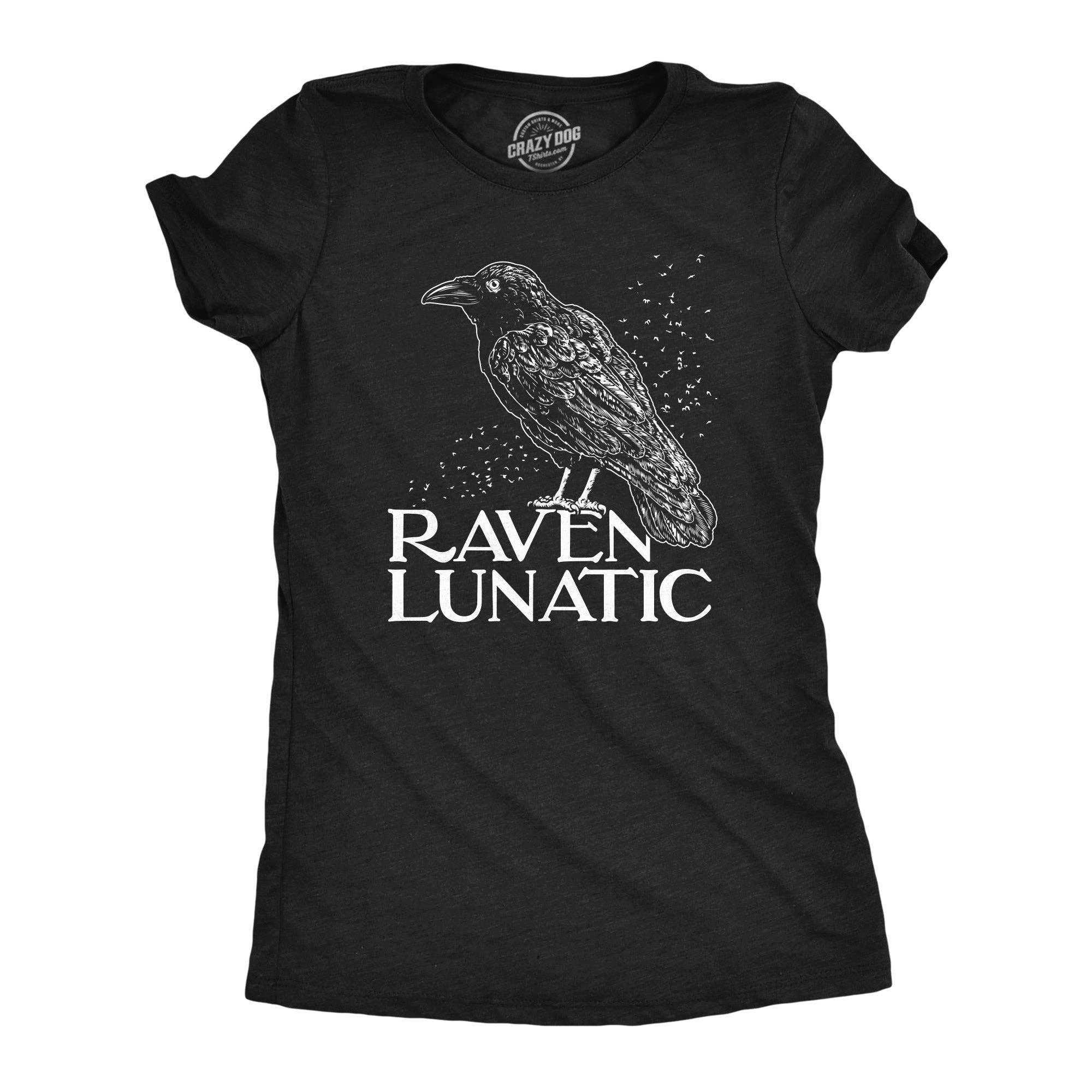 Raven Lunatic Women's T Shirt Unisex , , , Long Sleeve Tee