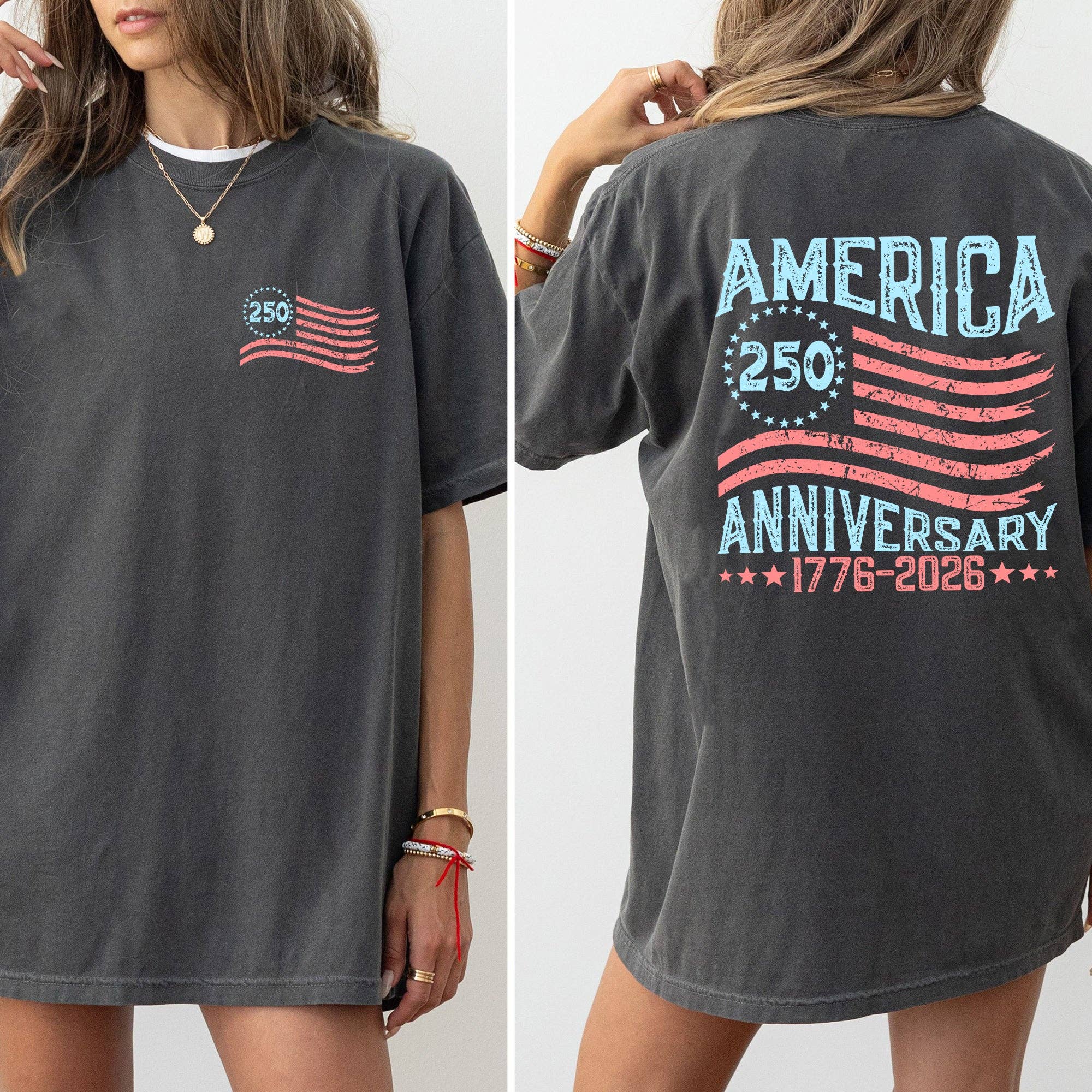 America, 250 Anniversary, 4th of July Comfort Colors Unisex , , , Long Sleeve Tee