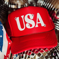 USA Trucker Hat Unisex , , , Long Sleeve Tee