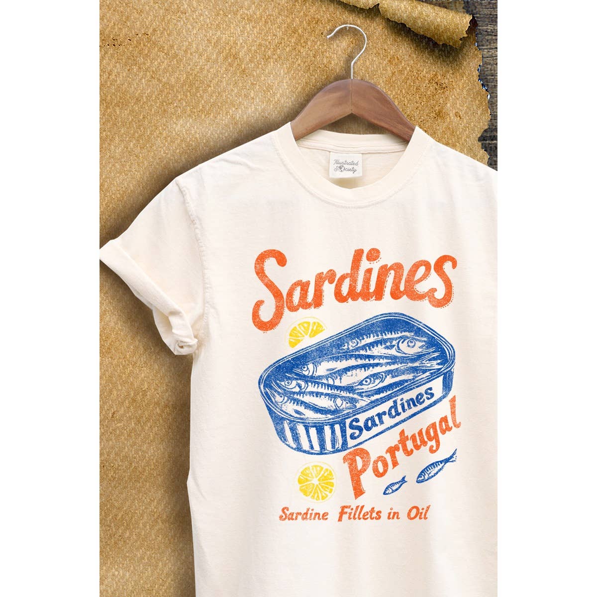 Sardines Portugal Graphic Vintage Graphic Tee Unisex , , , Long Sleeve Tee
