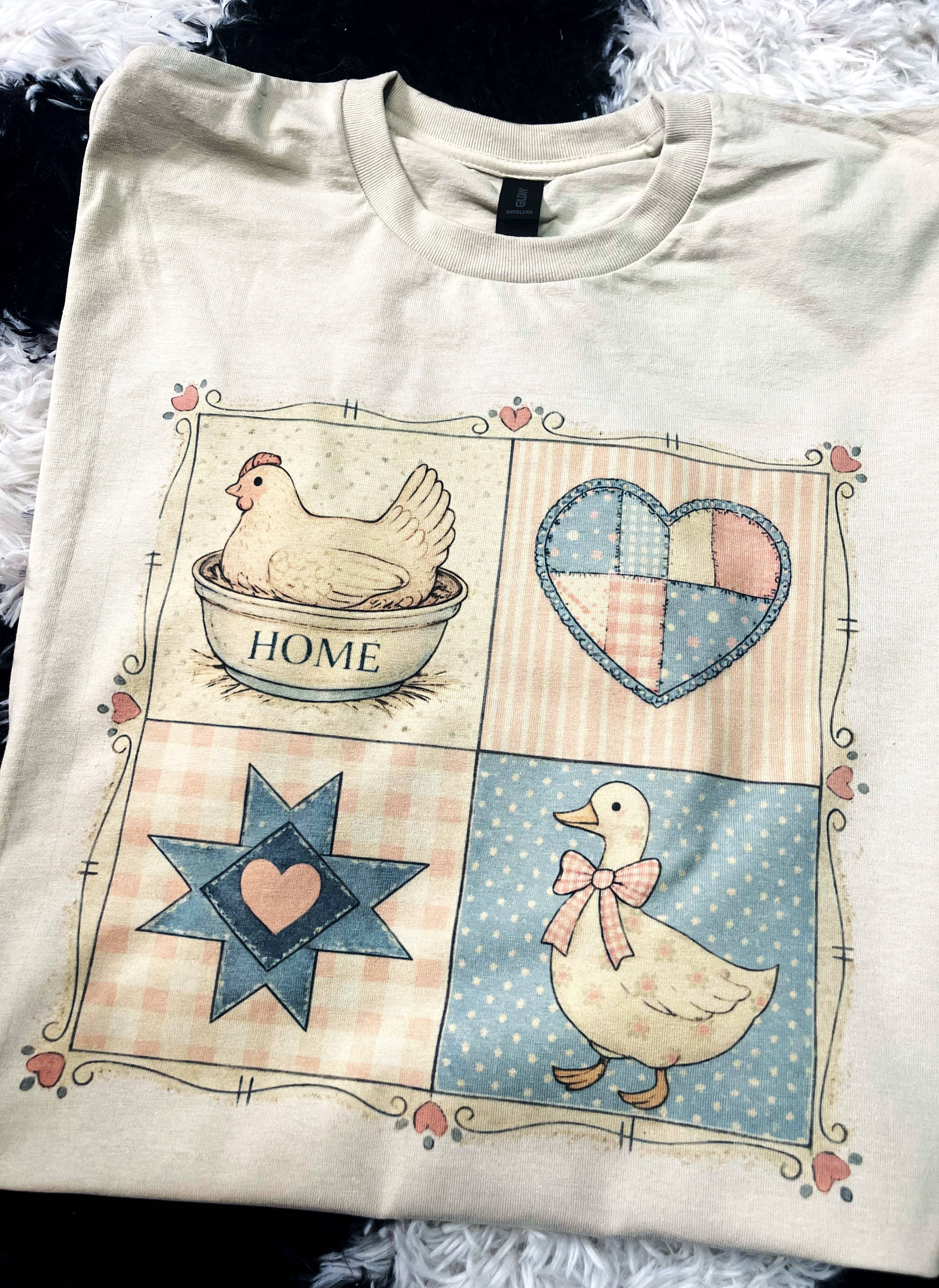 Vintage Patchwork / Unisex , , , Long Sleeve Tee