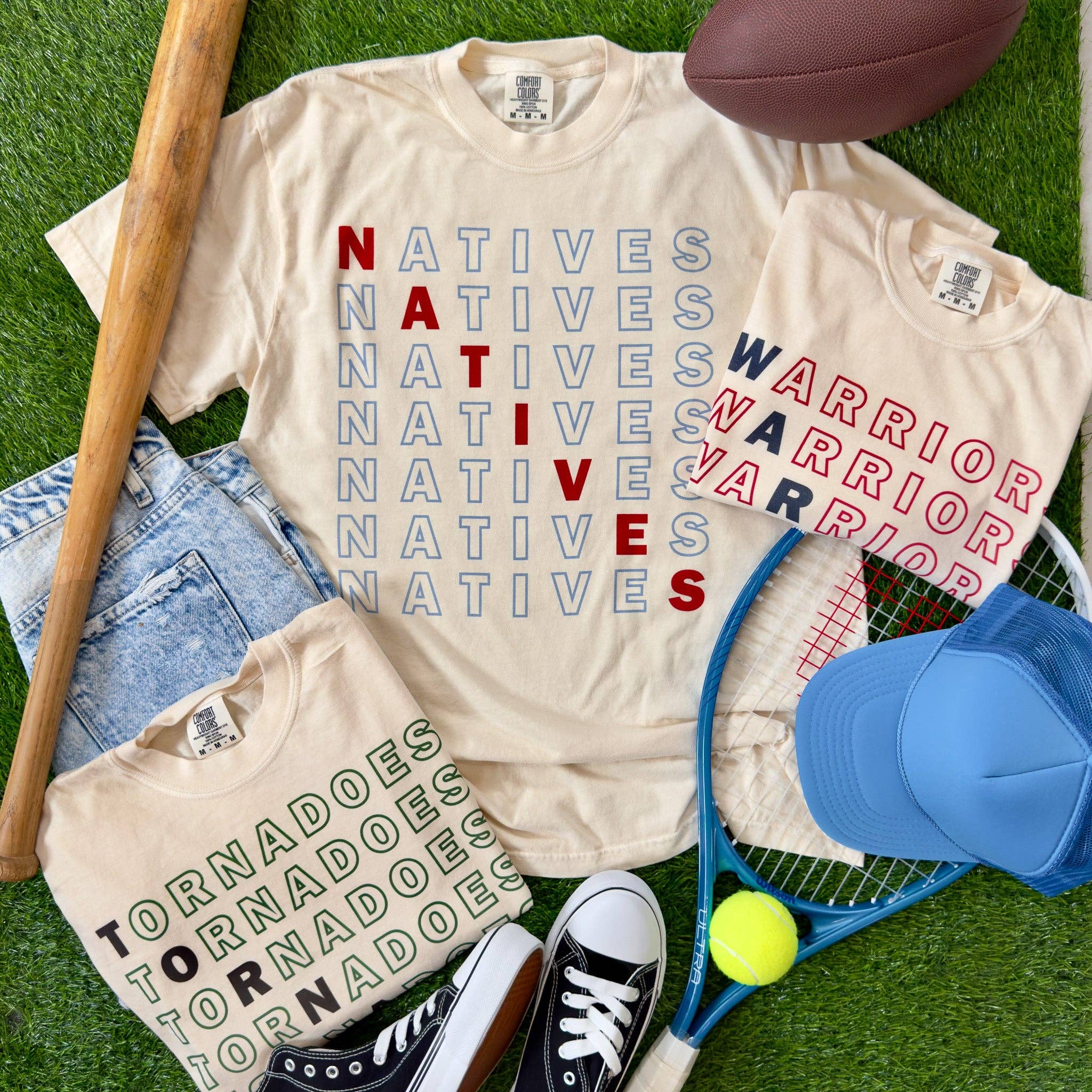 Custom Outlined Mascot or Team Name Tee Unisex , , , Long Sleeve Tee