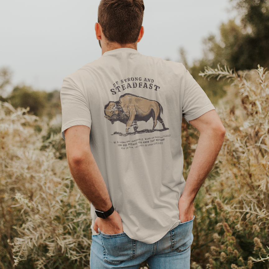 Be Strong and Steadfast Buffalo Short Sleeve Unisex , , , Long Sleeve Tee
