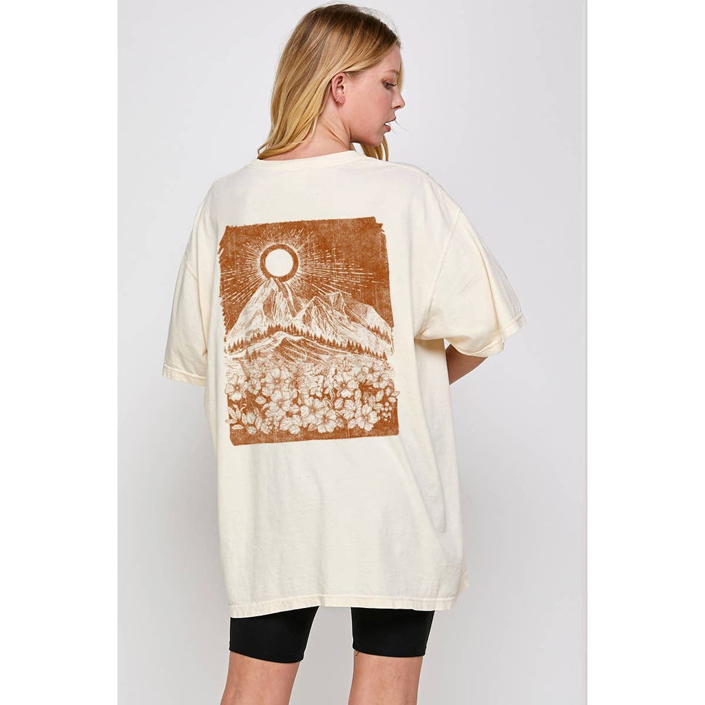 Wildflower Bloom  Graphic  Oversized Tee
