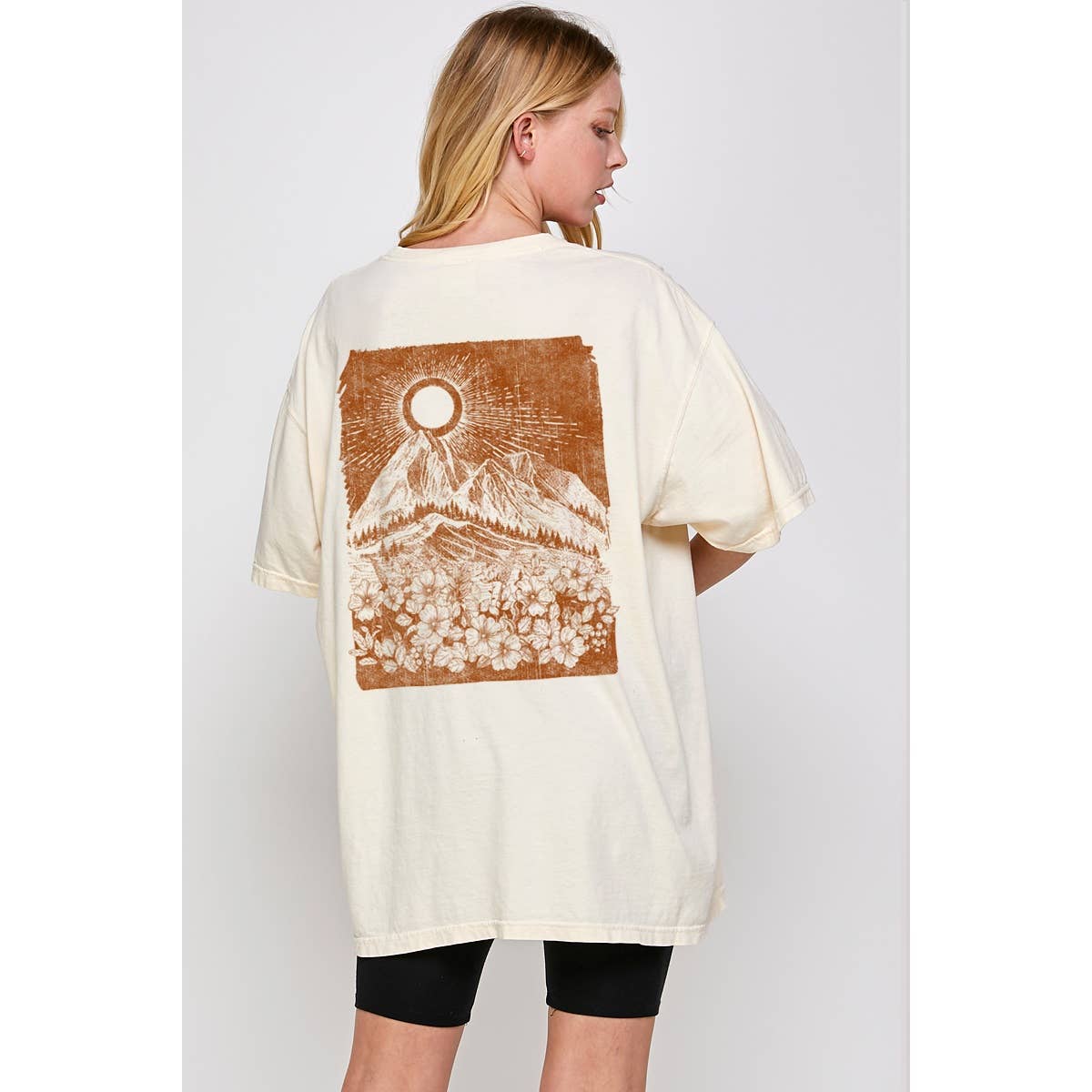 Wildflower Bloom  Graphic  Oversized Tee