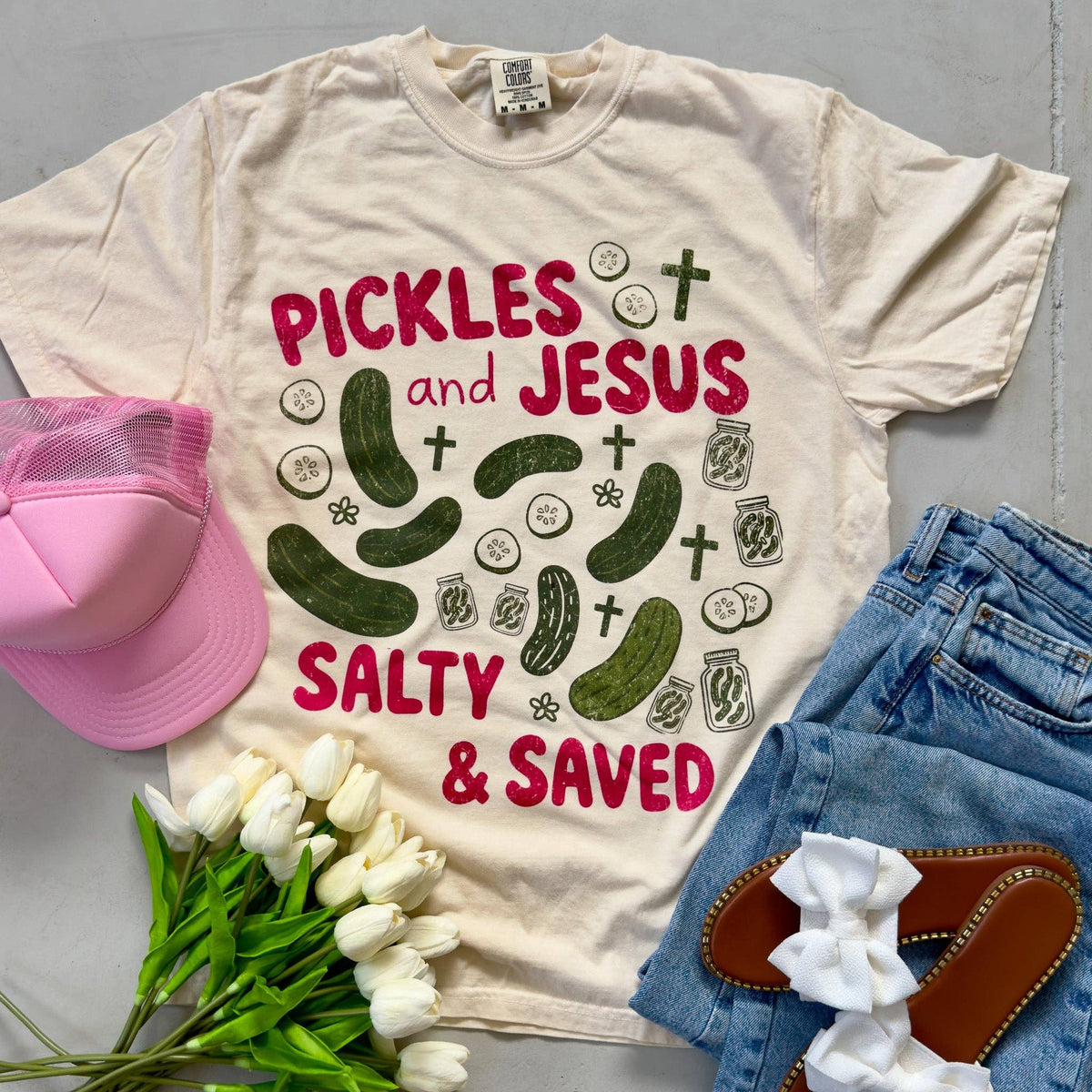 Pickles and Jesus Graphic Tee Unisex , , , Long Sleeve Tee