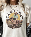 Retro Western the Hell I Won't Country Graphic Tee Unisex , , , Long Sleeve Tee