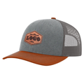 Custom Hat with Laser Engraved Patch - Heather/Charcoal/D.Orange Unisex , , , Long Sleeve Tee