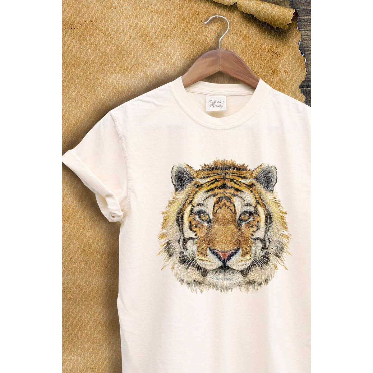 Tiger Graphic Vintage Graphic Tee Unisex , , , Long Sleeve Tee